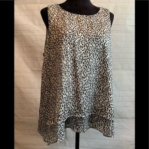 NWT leopard print sleeveless top